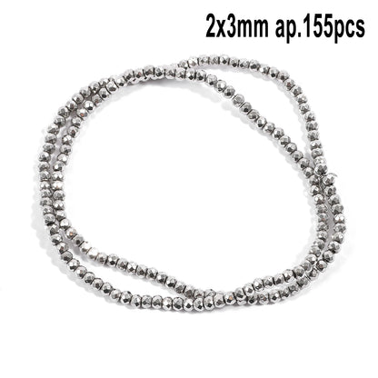 Großhandel AAA Rhodium Hämatit Perlen Charms Herz Stern Rohr Facettierte Runde Unregelmäßige Geometrische Form Perlen Für Schmuck Machen