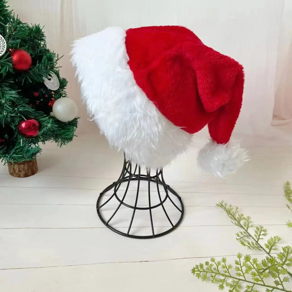 Weihnachtsmannmütze, Weihnachten, rosa, lang, Plüsch, Urlaub, rot, schwarz, für Erwachsene und Kinder, Unisex, 2024, Neujahr, festliches Partyzubehör