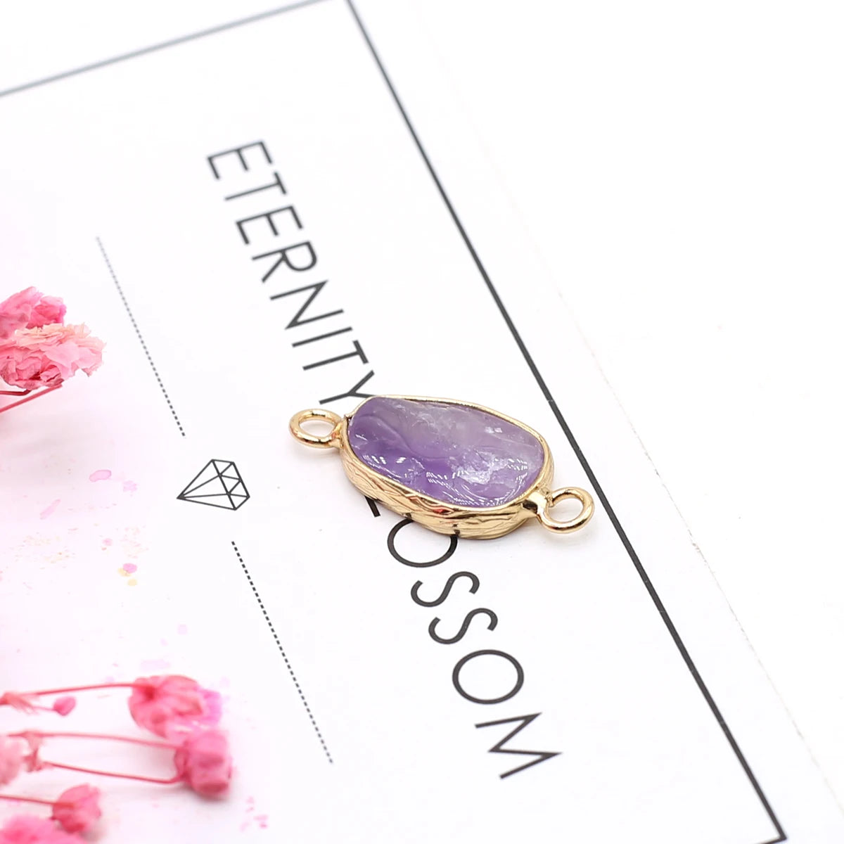 Natürliche Amethysten Anhänger Charms Natürliche Lila Quarz Kristall Stecker Für Heilung Pendel Schmuck Ohrring Halskette Herstellung