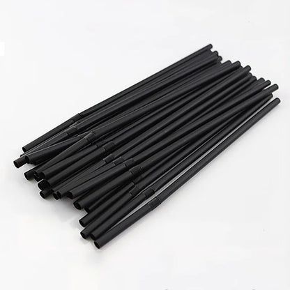 50-3000PCS Mehrfarbige Trinkhalme rietjes Milch Tee Bar Party Hochzeit Küche Home Zubehör Getränke Schwarz Stroh Großhandel