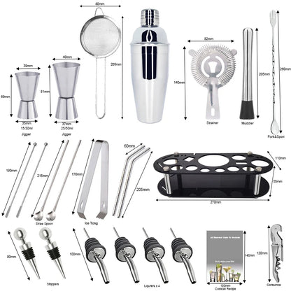 13-22 Stück 750ml 600ml Boston Cocktail Shaker Bar Werkzeuge Wein mixer Set Barkeeper Cocktail Shaker Werkzeugs atz mit Halter
