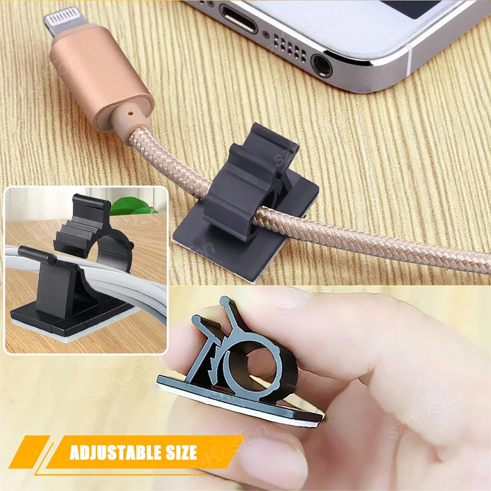 162-teiliges Set, Kabel-Organizer, Kabelwickler, flexible Kabelmanagement-Clips für Maus, Kopfhörer, TV, Büro, Heimelektronik