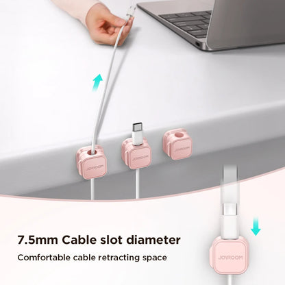 Joyroom Bunter magnetischer Kabelclip, Kabelhalter, selbstklebender Drahthalter, Aufbewahrungsorganisator für das Kabelmanagement im Home-Office-Schreibtisch