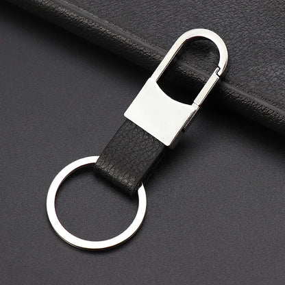 1 Stück Einfacher, Moderner und Kreativer Zinklegierung-Leder-Schlüsselanhänger, Unisex Metall-Taillen-Schlüsselanhänger, Geschenk-Schlüsselring, Auto-Schlüsselanhänger