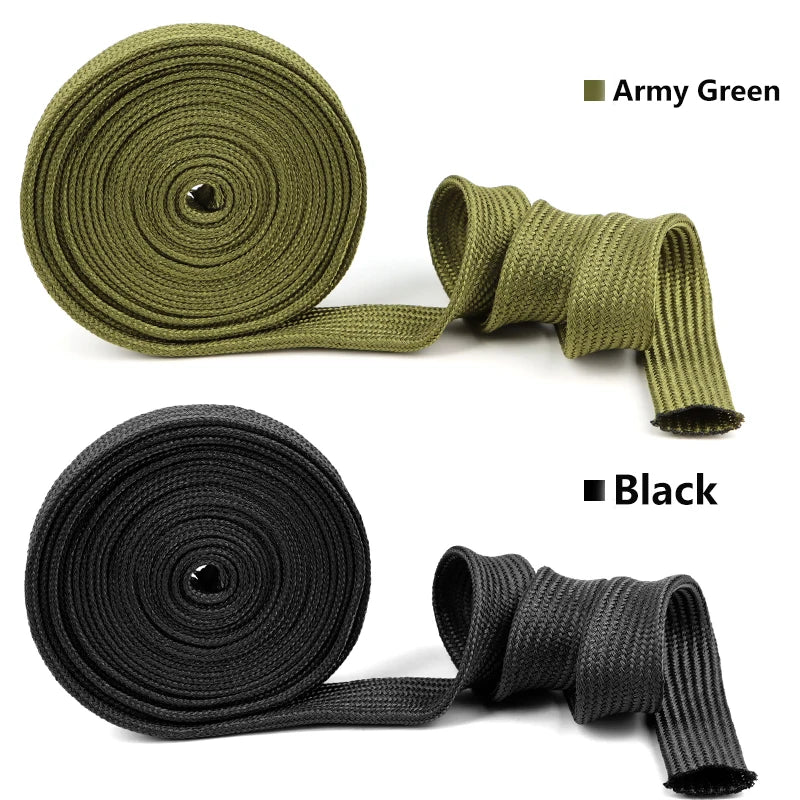 3/5m Nylon-Kabelummantelung 2,5mm~60mm Eng Anliegende Hochdichte Geflochtene Isolierte Kabelschutzummantelung Polyamid-Kabelschutzhülle
