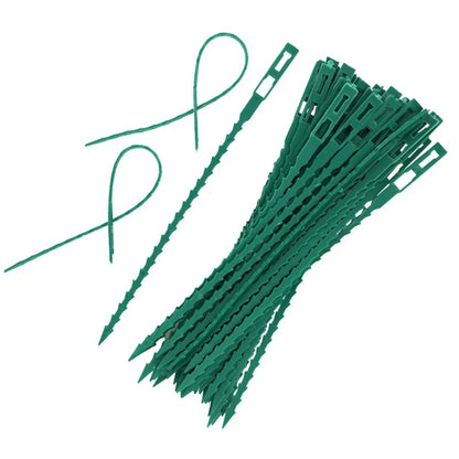 13–34 cm verstellbare Kunststoff-Pflanzenkabelbinder, wiederverwendbare Kabelbinder für Garten, Baumklettern, Unterstützung für Pflanzenreben, Tomaten, Stiele, Clip