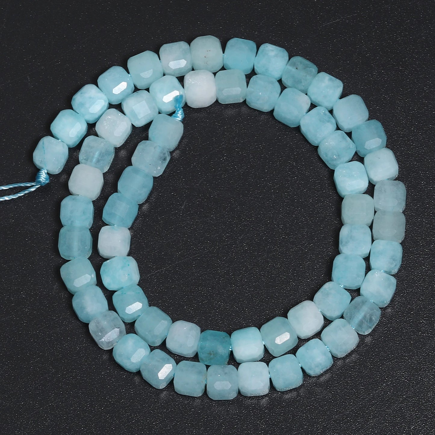 5x5mm AAA Facettierte Würfel Naturstein Blau Angelite Perlen Quadratische Spacer Perlen Für Schmuck Machen DIY Charms armband Zubehör