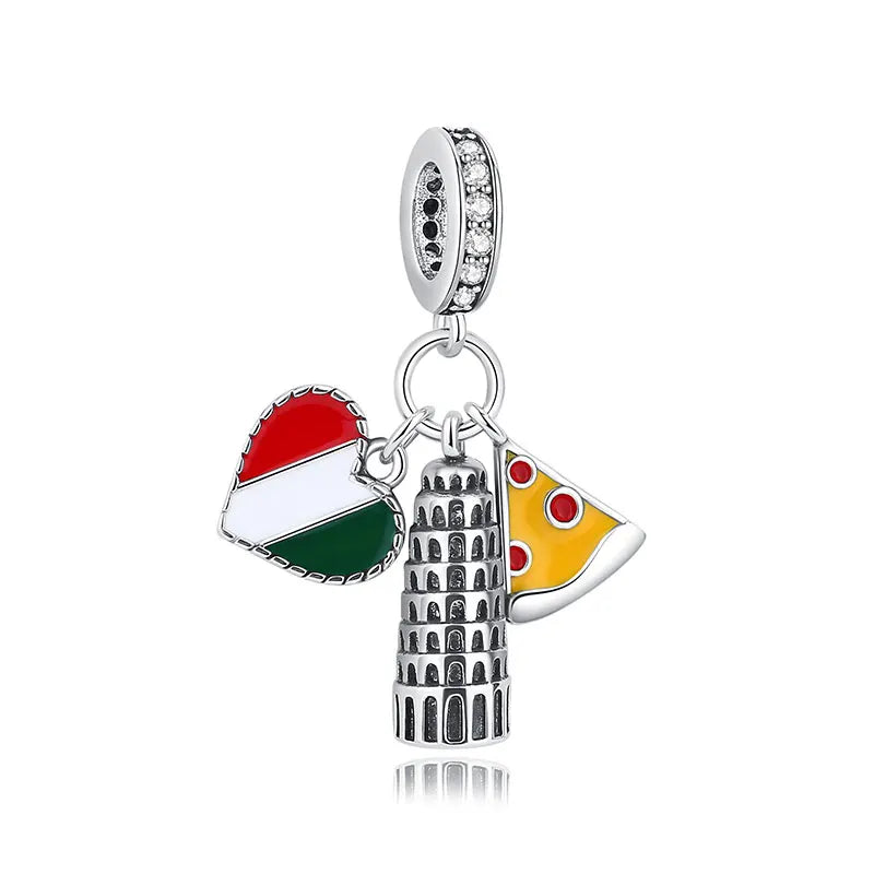 Original 100% 925 Sterling Silber Charm Bead Reise Taxi Motorrad Riesenrad Charms Fit Pandora Armbänder Frauen Diy Schmuck