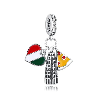 Original 100% 925 Sterling Silber Charm Bead Reise Taxi Motorrad Riesenrad Charms Fit Pandora Armbänder Frauen Diy Schmuck