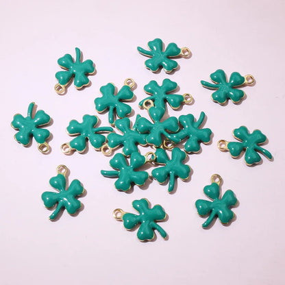 20 Stück 13x10mm Edelstahl Emaille Klee Blume Charms Anhänger Edelstahl DIY Schmuck Herstellung Zubehör Ergebnisse
