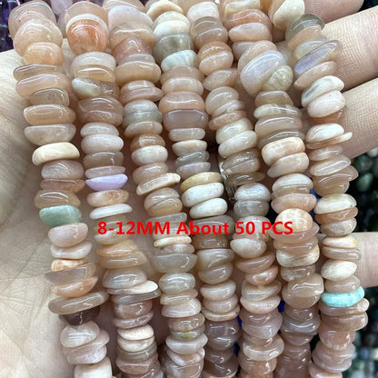 Natürliche Sonnenstein Edelsteine Unregelmäßige Facettierte Rondelle Runde Lose Spacer Perlen Für Schmuck Machen DIY Armband Halskette Zubehör