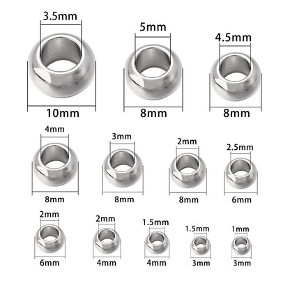 Hochwertige Edelstahlperlen für die Schmuckherstellung, lose Distanzperlen, DIY-Armband, Halskette, Großzubehör im Großhandel