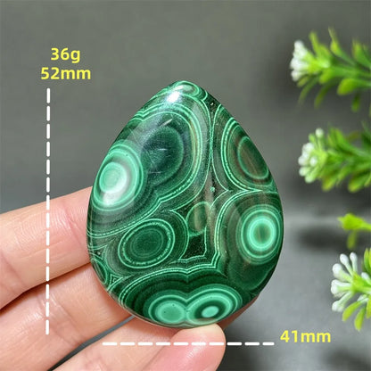 Natürlicher, hochwertiger Malachit in Tropfenform, zum Polieren, DIY, Quarz, Energietherapie, Meditation, Reiki, Hexerei, Heimdekoration, Geschenk