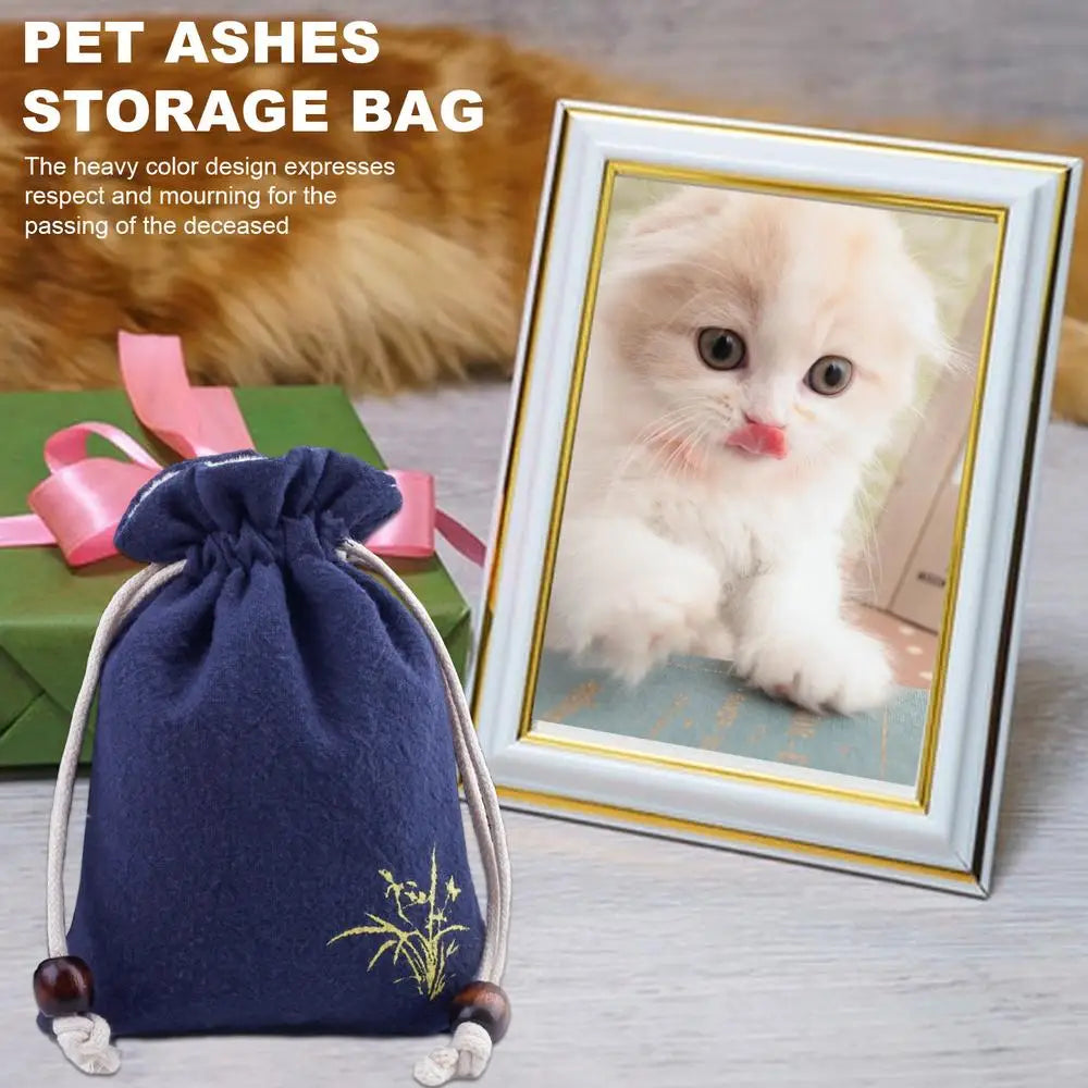 Haustier-Einäscherungstasche, Kordelzug-Design, Katzen-Haustier-Asche, Beutel, menschliche Asche, Gedenk-Hundebeutel für große Katzen, geliebte Person, Welpen