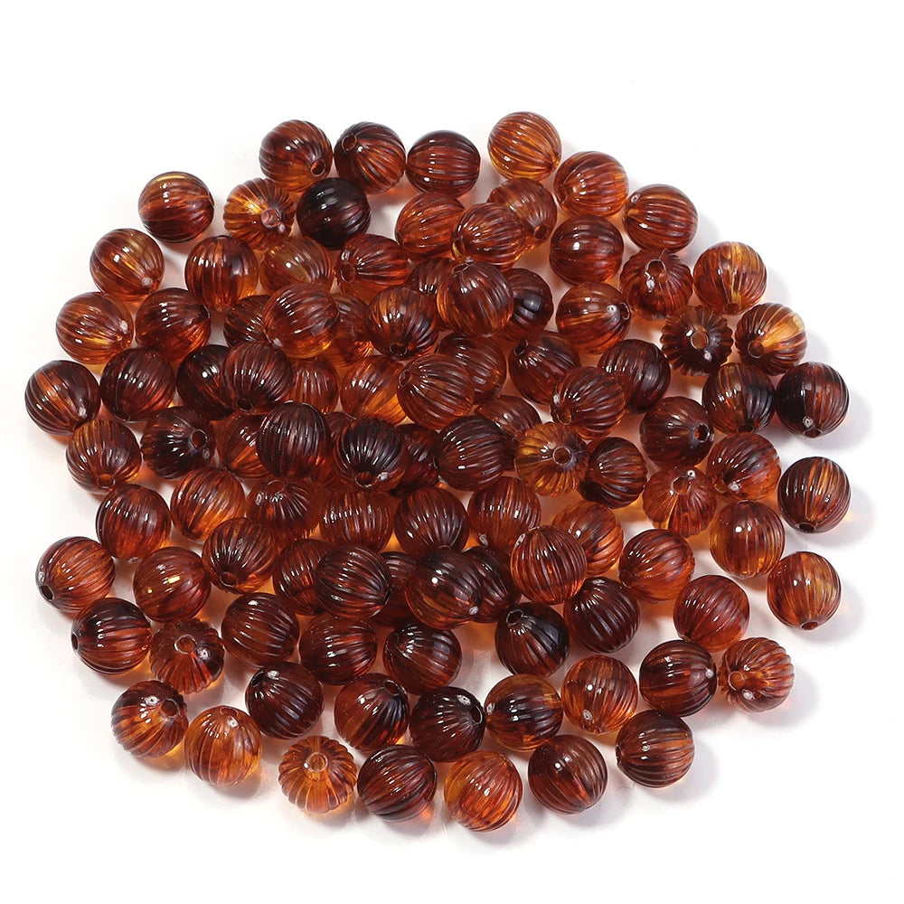 10-100 teile/los Quadrat Herz Rohr Runde Bernstein Farbe Acryl Perlen Lose Spacer Perlen für DIY Schmuck Machen Armbänder anhänger