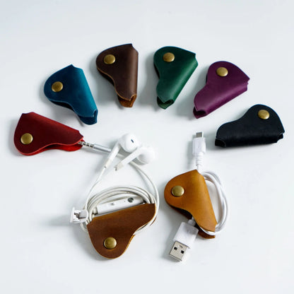 Leder-Kabelclip, Kopfhörerkabelhalter, multifunktionaler Kabel-Organizer, Kabelbänder, USB-Halter für den Schreibtisch, ordentlicher Organizer
