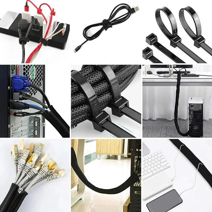 173-teiliges Kabel-Organizer-Clips, Büro-Kabelmanagement-Set, Kabelmanagement, Kabel-Organizer, Krawatte für Auto, Büro, Zuhause