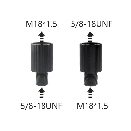 HPA Scuba M18*1.5 zu 5/8-18UNF Schwarz Aluminium Luftflaschenanschluss Konvertierungs-Gewindeadapter Regler CO2 Station Zubehör
