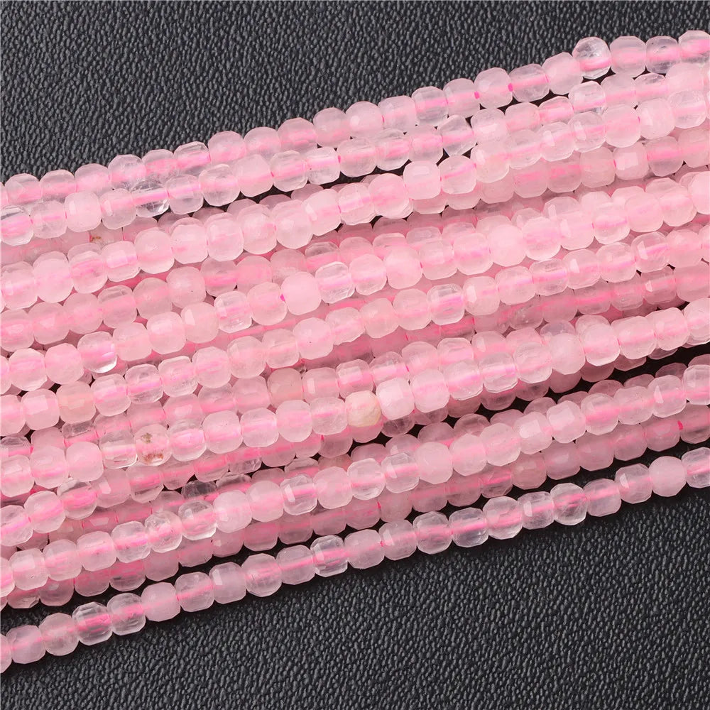 Heiße Natürliche Facettierte Stein Perle 2-3mm Kleine Quadratische Quarz Granat Glas Cube Lose Perlen Für Schmuck Machen hand Zubehör