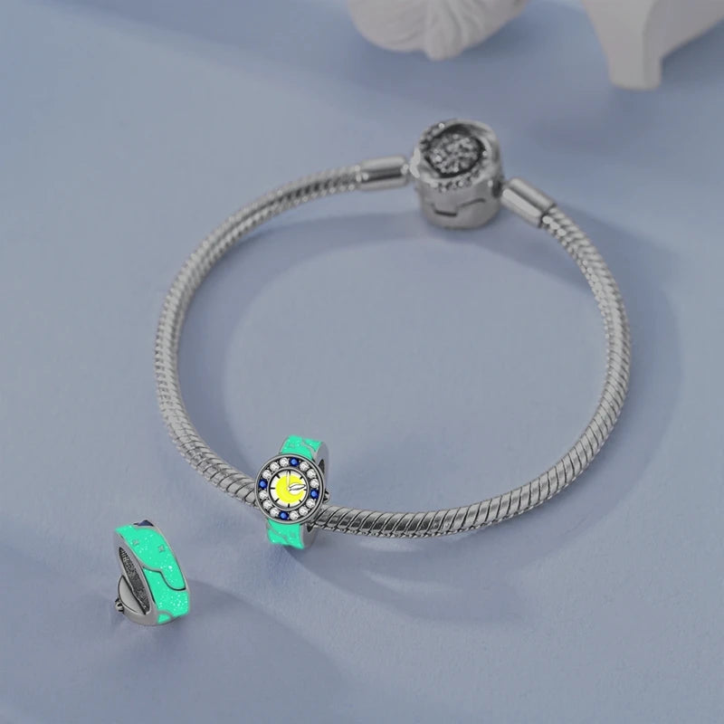 Blaue Serie aus 925er-Sterlingsilber, Eule, Schmetterling, Piratenschiff, Auto, Käfer, Clogs, Charm, passend für DIY-Armbänder, Halsketten, lustige passende Geschenke