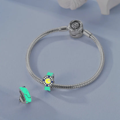 Blaue Serie aus 925er-Sterlingsilber, Eule, Schmetterling, Piratenschiff, Auto, Käfer, Clogs, Charm, passend für DIY-Armbänder, Halsketten, lustige passende Geschenke
