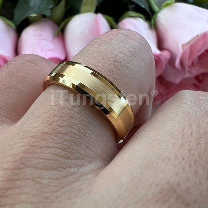 iTungsten 6mm 8mm Wolframkarbid-Fingerring für Herren und Damen, Verlobung, Ehering, Modeschmuck, I Love You, graviert, bequeme Passform
