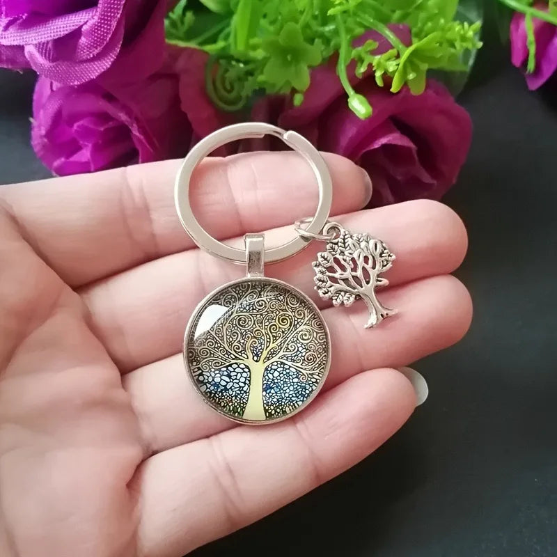 Stilvoller Schlüsselanhänger mit Baum des Lebens, Unisex, 4 Stile, hochwertiger Pfauen-Delfin-Rucksack-Charm-Anhänger, Paar-Schlüsselanhänger, wirtschaftlich