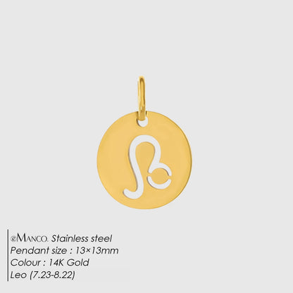 eManco Edelstahl-Skelett mit 12 Sternzeichen, Charm, DIY, Damenmode, Halskette, Schmuck, Zubehör, Herstellung, 48 Stunden Versand
