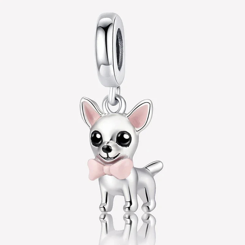 Personalisierter süßer Chamäleon-Charm-Anhänger aus 925er-Sterlingsilber für Armbänder, DIY, hochwertiger, modischer, edler Schmuck für Damen