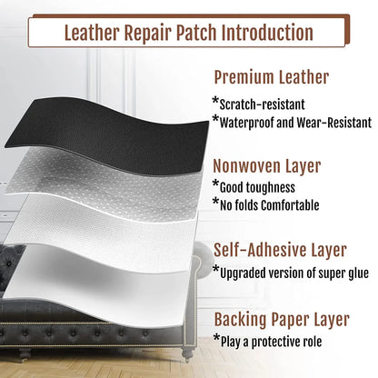100x137cm selbst klebendes Leder Reparatur band DIY schwarz selbst klebendes Leder Reparatur band für Sofa Reparatur Patches klebrig
