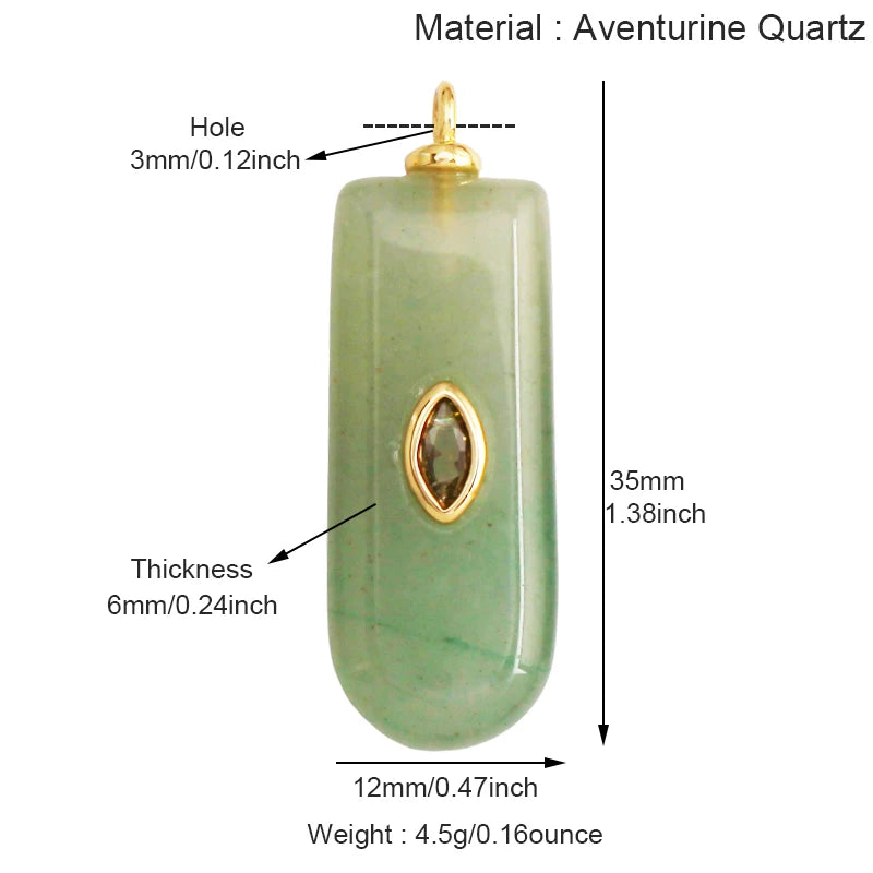 Jade Achat Amethyst Amazonit Wasser Gras Lapis Lazuli Charm Anhänger, 18K echt vergoldet Schmuck für Halskette Handwerk Herstellung S79