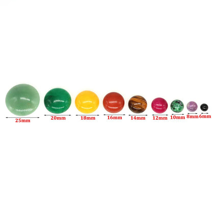 5 teile/los Natürliche Stein Cabochon Spacer 6 8 10 12 14 16 18 20 25mm Runde Cabochons Cameo für DIY Schmuck Zubehör