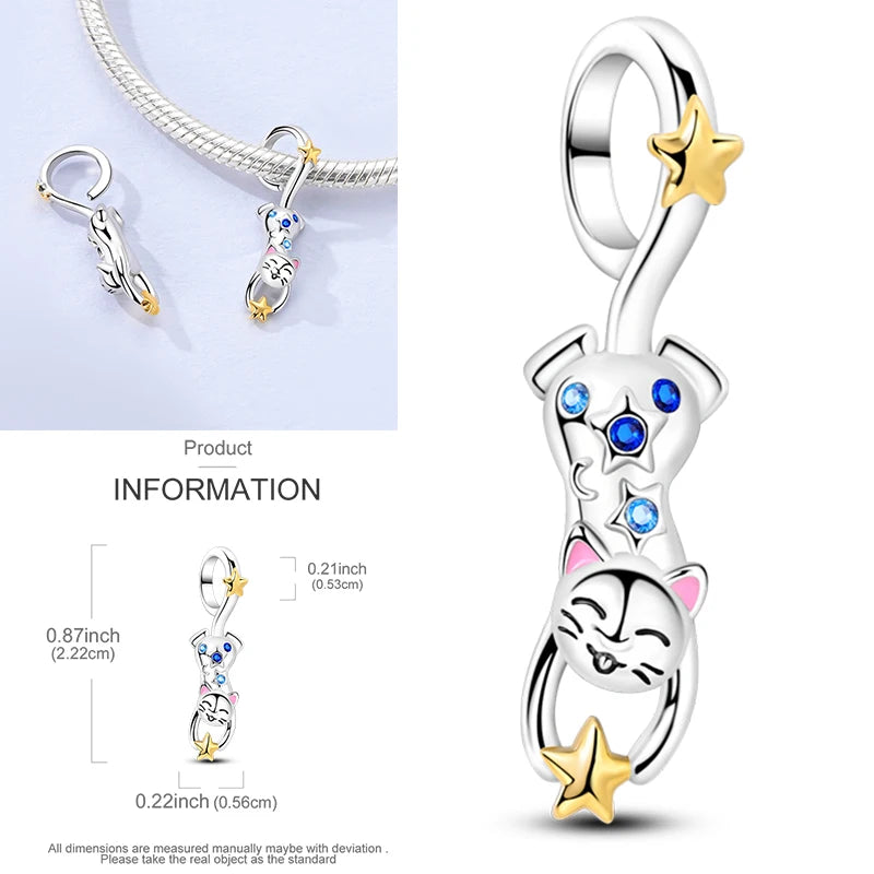 Charms aus 925er-Sterlingsilber, bunt, Sonnenblume, Hund, Jungen, Geschenkartikel, Schmetterling, Flugzeug, Erde, passend für Original-Anhänger, Schmuck, Make-up