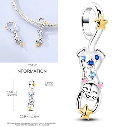 Charms aus 925er-Sterlingsilber, bunt, Sonnenblume, Hund, Jungen, Geschenkartikel, Schmetterling, Flugzeug, Erde, passend für Original-Anhänger, Schmuck, Make-up