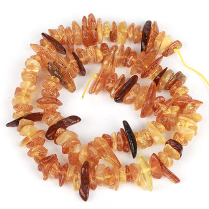 Natürliche Stein Bernstein Runde Unregelmäßige Chip Rohr Rondelle Platz Lose Perlen Für Schmuck Machen DIY Armband Zubehör 15"