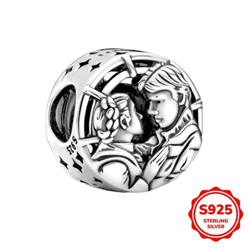 925 Sterling Silber Charms Heiße Star Wars Serie Mandalorianer Helm Anhänger Perlen Original Damen Armbänder DIY Schmuck Geschenke