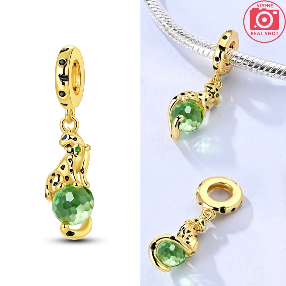 Original funkelnde Charm-Perlen aus 925er-Sterlingsilber, Gold, Rose, heller Stern, Herz, passend für Armbänder, DIY-Jubiläums-Schmuck, Geschenk