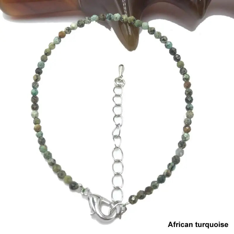 High Quality Natural Stone 2-3mm Handmade Micro Faced Beads Women's Agate Crystal Zircon Bracelet Jewelry Gift