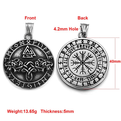 Edelstahl Viking Nordischer Anhänger für Halskette DIY Zubehör Schmuckherstellung Erkenntnisse Männer Charm Supplies Punk Axt