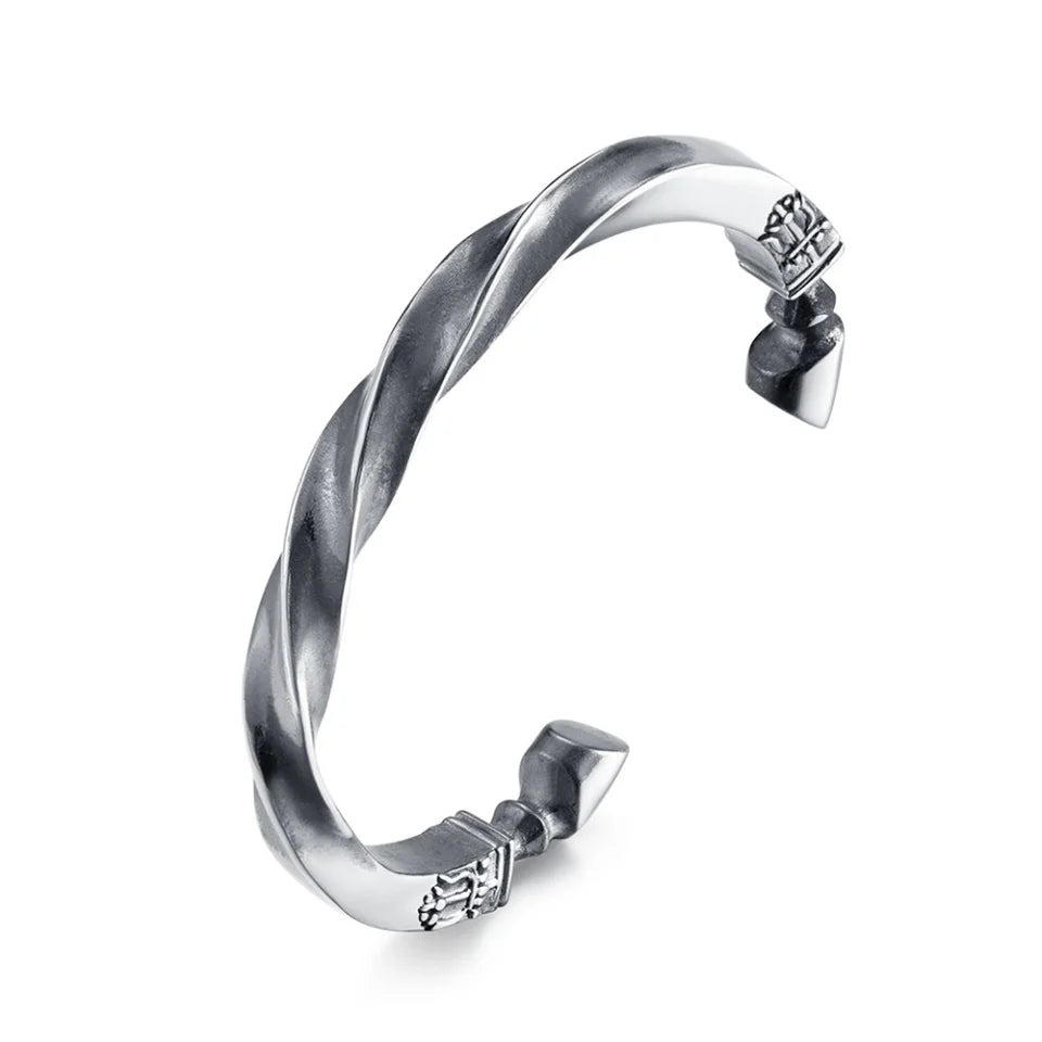 Vintage Krieg Pferd Huf Twist Manschette Armreifen männer 316L Edelstahl Mode Offene Armbänder Punk Amulett Schmuck Dropshipping