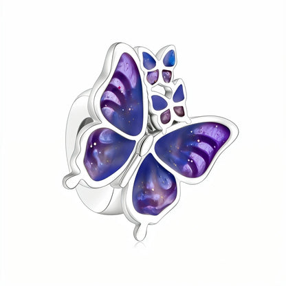 Lila Serie 925 Sterling Silber Maiglöckchen Rose Meerjungfrau Hexenhut Charm Passend für DIY Armband Halskette Charmante Geschenke