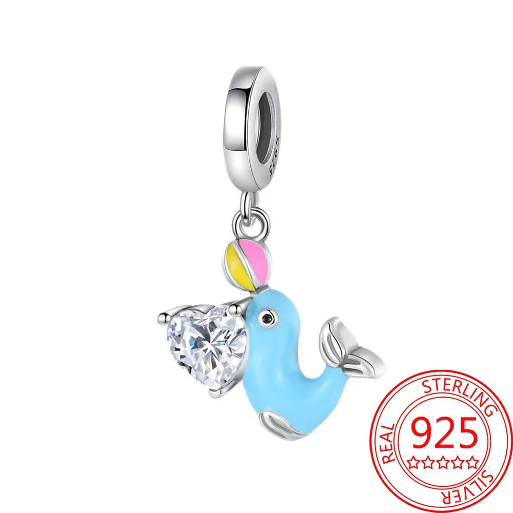 Exquisiter kleiner Affe aus 925er-Sterlingsilber, umarmender roter Herz-Anhänger, passend für Armbänder, Halsketten, Party-Paarung mit handgefertigten Geschenken