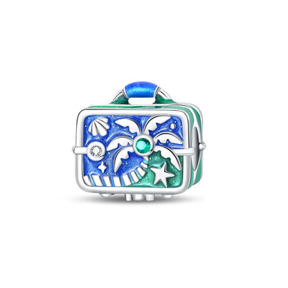 Gemütlicher Charm aus 925er-Sterlingsilber für Strandausflüge, hawaiianischer Bikini, Surfen, Kokosnussbaum, passend für DIY-Armbänder, Halsketten, Reisesouvenirs