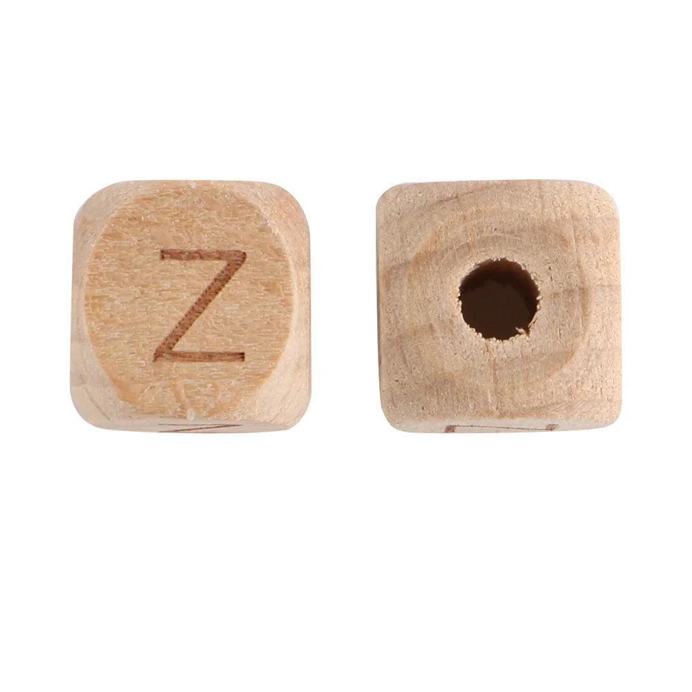 10/20/30/50 Stück Buchenholz-Buchstabenperlen 10mm 12mm Umweltfreundliche Naturholz-Alphabetperlen für Armband- und Halskettenherstellung