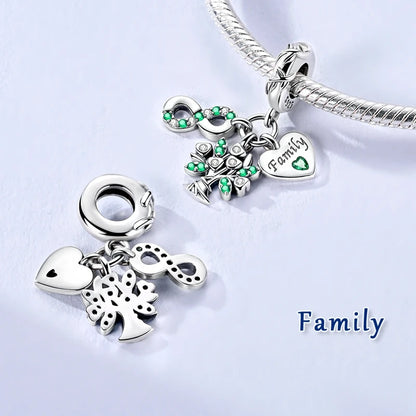 Neu im 925er-Sterlingsilber, grüne Charms, Perlen, Frosch, Kleeblatt, Schildkröte, Anhänger, Schmuck, passend für Original-925-Armbänder für Frauen, DIY-Geschenk
