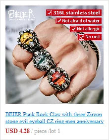 BEIER 2017 Einzigartige Schmuck Edelstahl Biker Adler Ring Mann Hohe Qualität USA Freien Tier Jewerly BR8-299