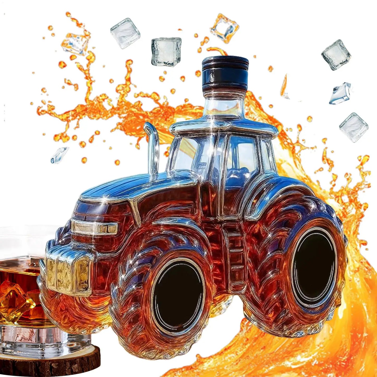 Whiskyflasche, 300 ml, Traktorform, Alkoholspender, Wodka, Whiskyflaschenbehälter für Bourbon, Getränke, Getränke, Familie