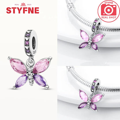 Neue Silber 925 Blaue Libelle Schmetterling Charms Perlen Fit Original Armband für Frauen DIY Edlen Schmuck Zubehör Perlen Geschenke