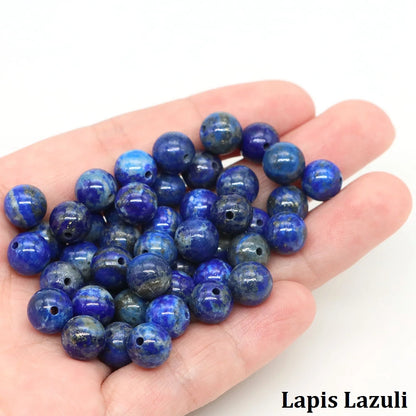 Naturstein, vulkanische Lave, runde Perlen, 4, 6, 8, 10 mm, lose Edelsteinperlen für Schmuckherstellung, DIY-Charms, Armband, Halskette, Ohrringe