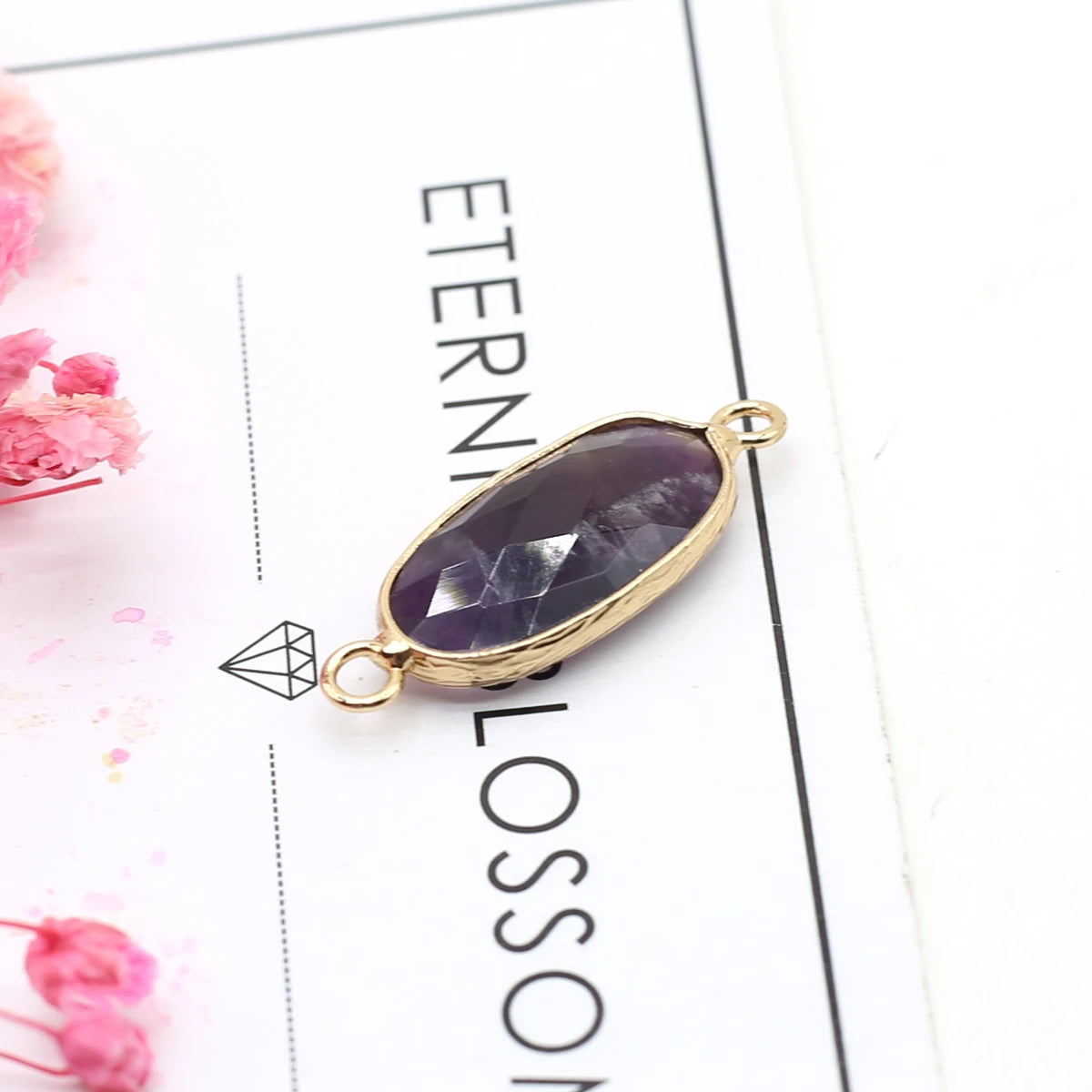 Natürliche Amethysten Anhänger Charms Natürliche Lila Quarz Kristall Stecker Für Heilung Pendel Schmuck Ohrring Halskette Herstellung